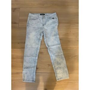 Liverpool Cami Crop Floral Striped Skinny Size 8/27” inseam